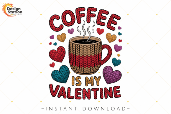 Download Coffee is My Valentine Crochet PNG - Valentine crochet png Collection