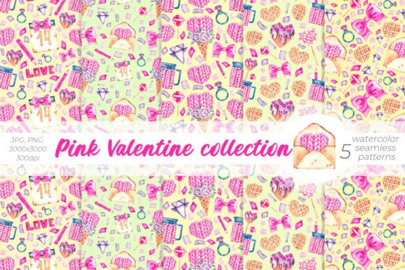 Download Watercolor Patterns Valentine Collection - Valentine collection Collection