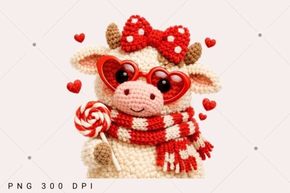 Download Highland Cow Valentine Crochet Png - Valentine crochet png Collection