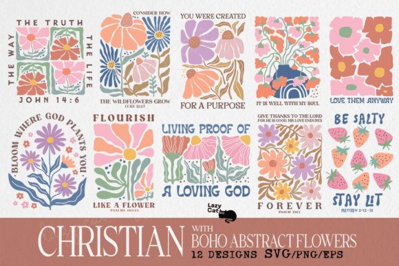 Download Christian Boho Flowers SVG PNG Bundle - Svg png bundle Collection