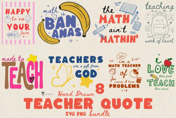 Download Hand Drawn Teacher Quotes SVG PNG Bundle - Svg png bundle Collection