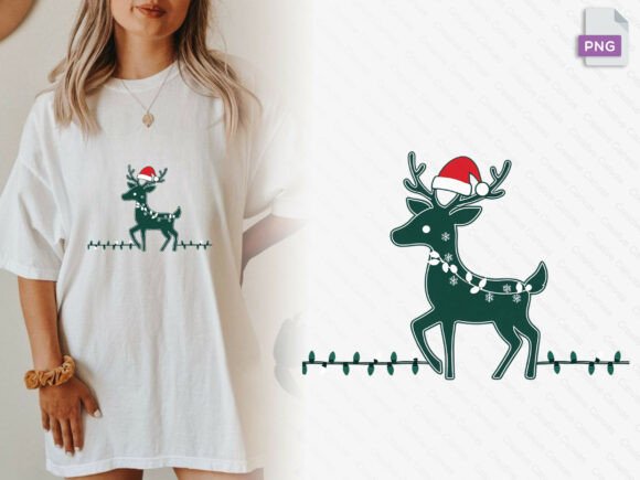 Download Reindeer Lights Silhouette Christmas Png - Lights silhouette Collection