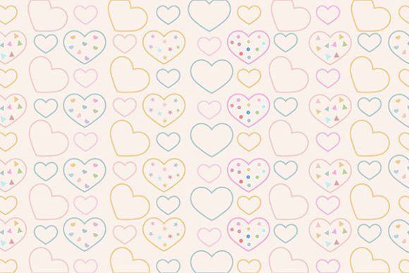 Download Lovely Romantic Background with Hearts - Premium Resources