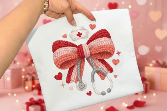Download Crochet Nurse Bow with Stethoscope PNG - Premium Resources