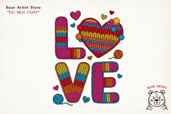 Download Love Knit Letters, Valentine Crochet PNG - Valentine crochet png Collection