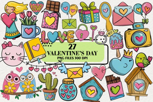 Download Kawaii Romantic Valentine's Day Clipart - Premium Resources